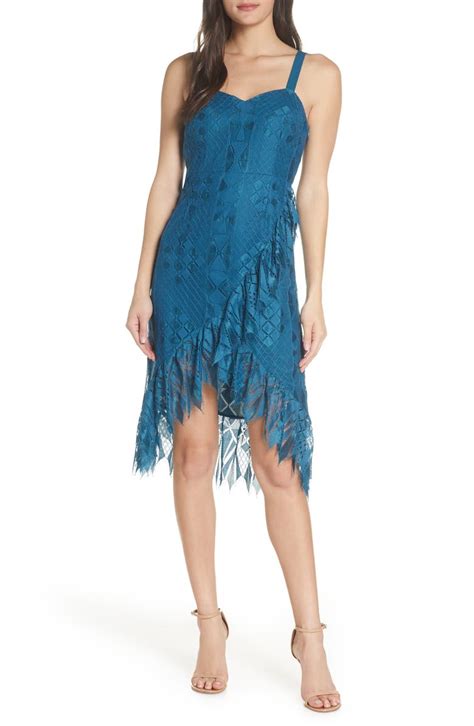Foxiedox Lace Ruffle Sleeveless Cocktail Dress Nordstrom