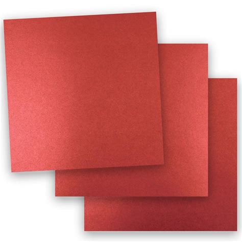 Shine Red Satin Shimmer Metallic Card Stock Paper 12x12 92lb Cover 2