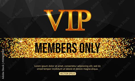 Gold Vip Background Vip Club Members Only Vip Card Vector Vip Gold Banner Vip Background