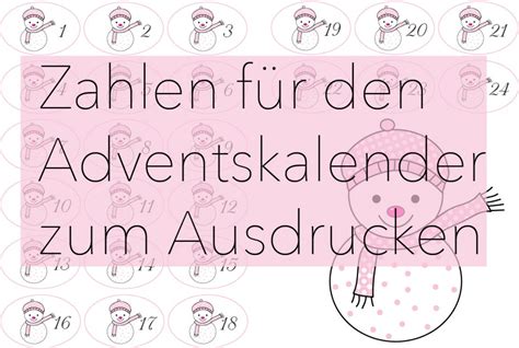 No annoying ads, no download limits, enjoy it and don't forget to bookmark and share the love! Zahlen für den Adventskalender zum Ausdrucken - Free ...