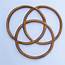 Celtic Knot Of Three Circles Trinity Integration Wood Carving 