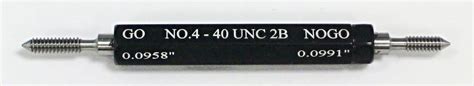 4 40 Unc Class 2b Taperlock Thread Plug Gage Set The Rymon Company