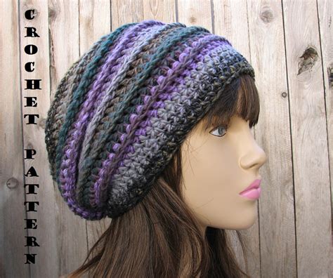 Crochet Pattern Crochet Hat Slouchy Hat Crochet Pattern Pdfeasy