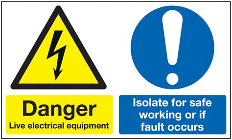 Danger Live Electrical Equipment Multi Message Signs Seton