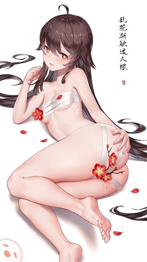 Rule 34 D Ahoge Ass Bandages Barefoot Boat Boo Tao Genshin Impact Breasts Brown Hair