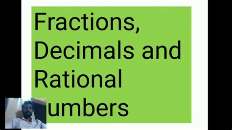 Fractionsdecimals And Rational Numbers Of Class 7th Of Ap Part 3 Youtube