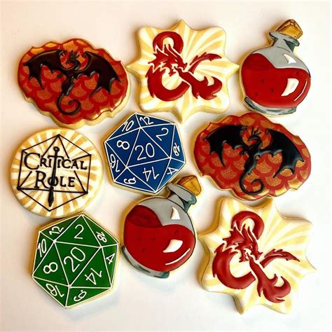 Dnd Cookies Dungeons And Dragons Cookies Dragon Cupcakes Dragon