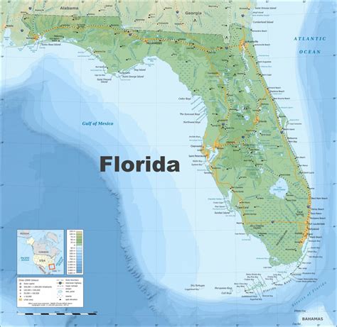 Large Detailed Map Of Florida With Cities And Towns Giant Florida Map