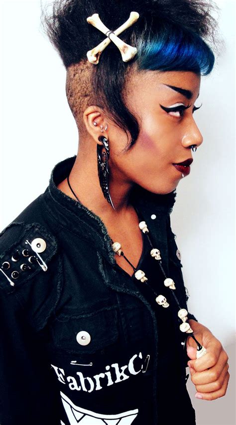 Blackfashion By Javii Afro Goth Short Punk Hair Afro Punk