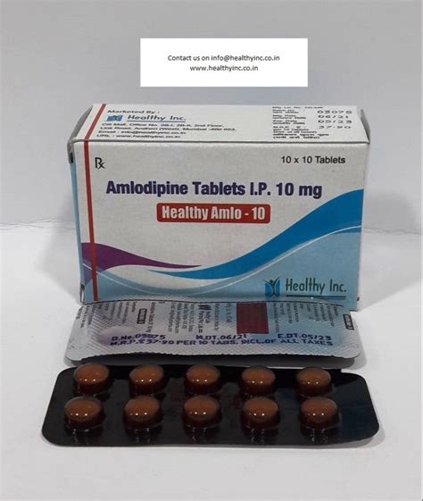 Healthy Amlo 10 Amlodipine Tablets Ip 10 Mg Healthy Life Pharma Pvt