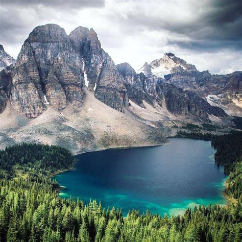 This Pyramidal Peak Mountain Mount Assiniboine Is Located In Great