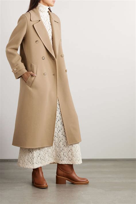 Chlo Double Breasted Wool And Cashmere Blend Coat Net A Porter