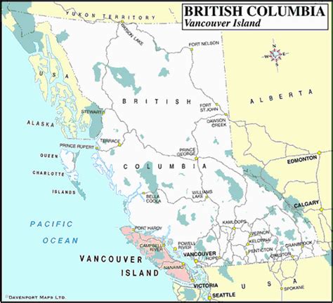 West Coast Canada Map Secretmuseum