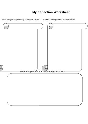 My Reflection Worksheet Teaching Resources