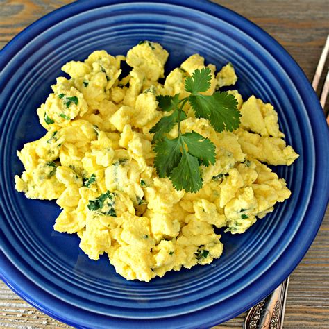 Garlic Cilantro Scrambled Eggs Recipe Allrecipes