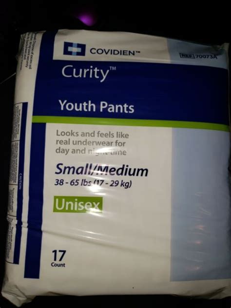 New Curity Youth Disposable Underweardiaper Size Smallmedium 38 65