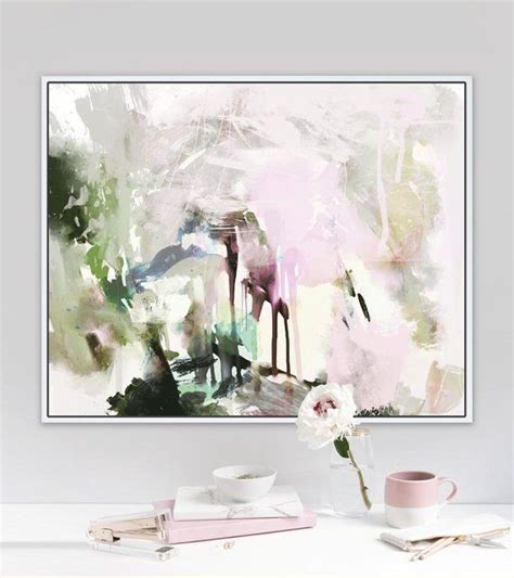 Printable Abstract Art Green And Pink Wall Art Instant Etsy Pink
