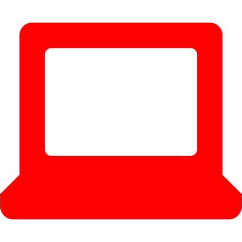 Red Laptop 2 Icon Free Red Laptop Icons