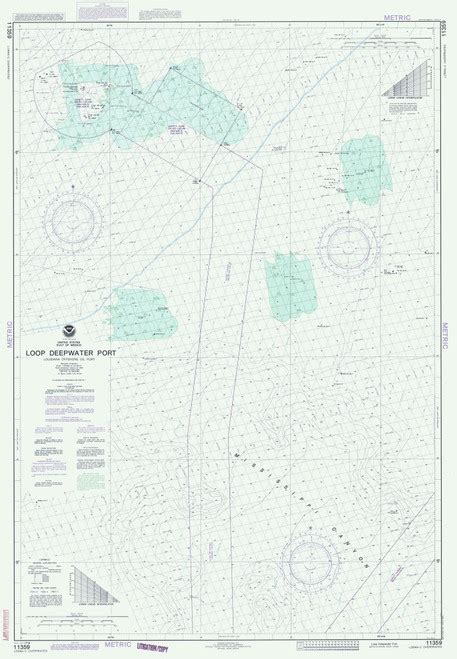 Loop Deepwater Port 1990 Old Map Nautical Chart Ac Harbors 11359