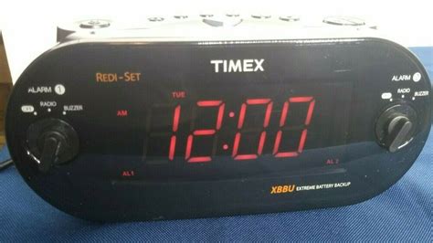 Timex Xbbu Redi Set Dual Alarm Clock Radio Amfm Large Digital Display