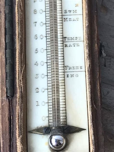 Antique Miniature Cased Thermometer Etsy
