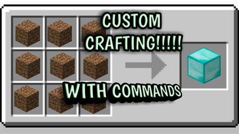 How To Make Custom Crafting With Command Blocks Minecraft Bedrock