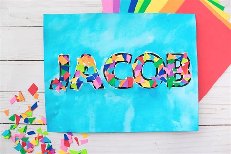 Simple And Fun Rainbow Name Craft For Kids Made With Happy