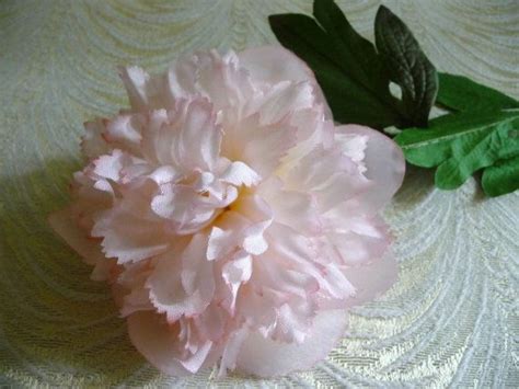 Vintage Peony Millinery Silk Flower Pale Pink Nos Germany For Etsy