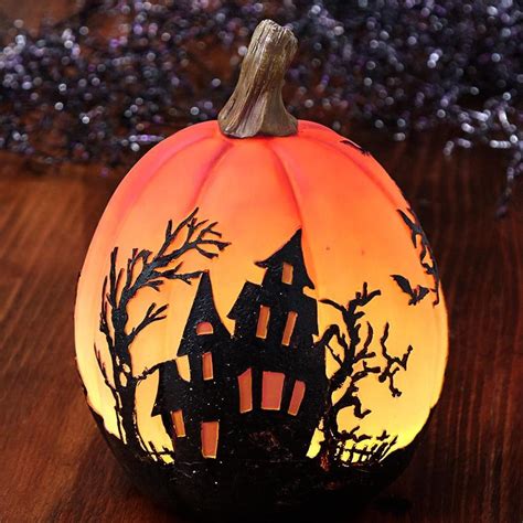 Lighted Halloween Pumpkin Color Changing Decoration Haunted House