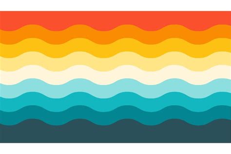 Colorful Wavy Line Pattern Vector Background