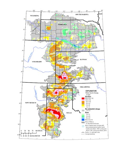 Usgs High Plains Aquifer Groundwater Levels Continue To Decline Us