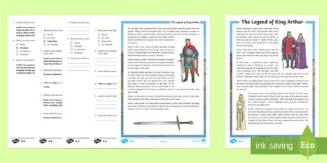The Legend Of King Arthur Facts And Information Sheet