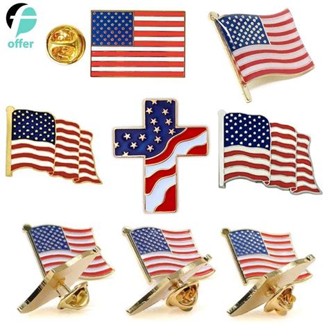 American Flag Pin The Stars And Stripes Solid Metal Flag Lapel Pin