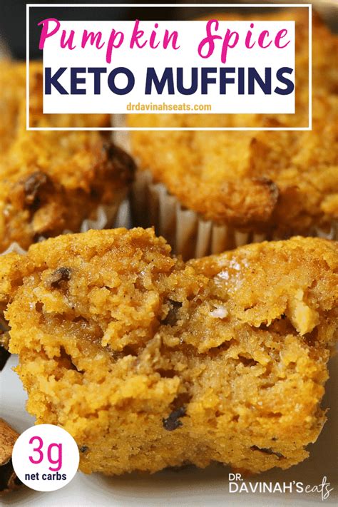 Low Carb And Keto Pumpkin Spice Muffins Recipe Dr Davinahs Eats