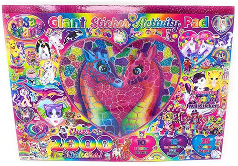 Lisa Frank Giant Sticker Activity Pad 2000 Stickers 10 Sticker Sheets