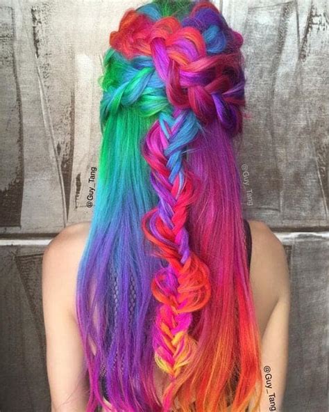 21 Fabulous Rainbow Hair Color Ideas 2018 2019 On Haircuts