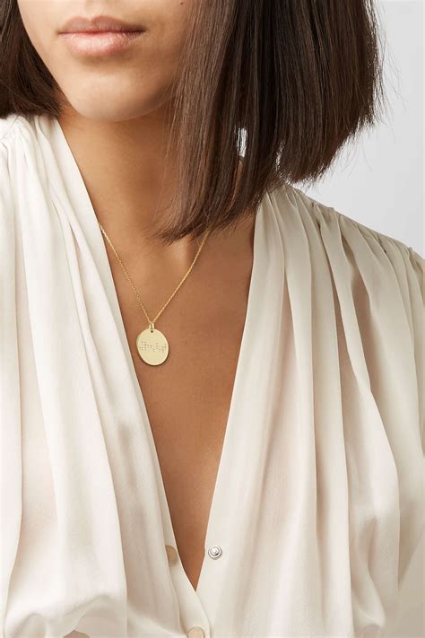 Anissa Kermiche Strength Karat Gold Diamond Necklace Net A Porter