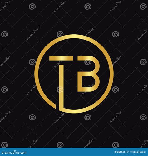 Initial Circle Tb Letter Logo Design Vector Template Abstract Letter