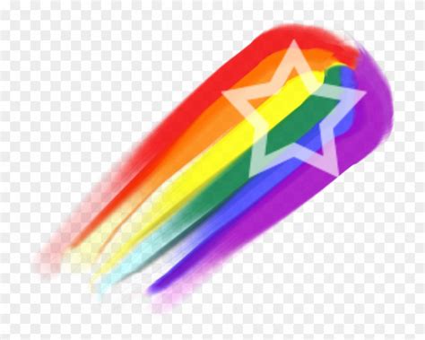 Rainbow Shooting Star By Alfier15000 On Clipart Library Hd Png