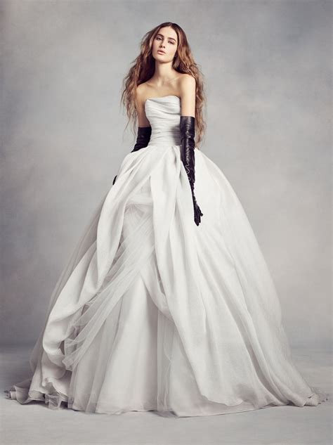 White By Vera Wang Textured Organza Wedding Dress Davids Bridal