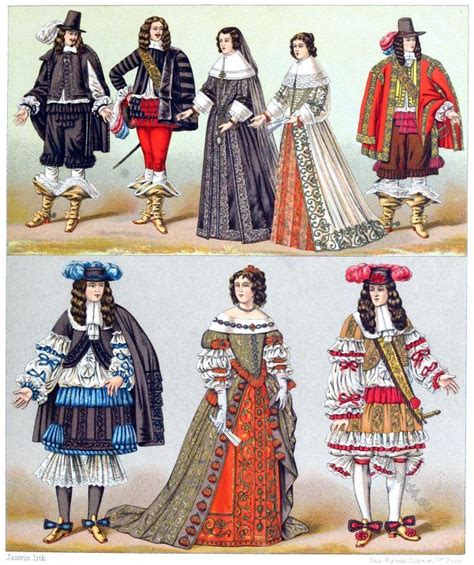 The Costumes Of The Aristocracy The Kings Of Fashion France 17th Century 17th Century