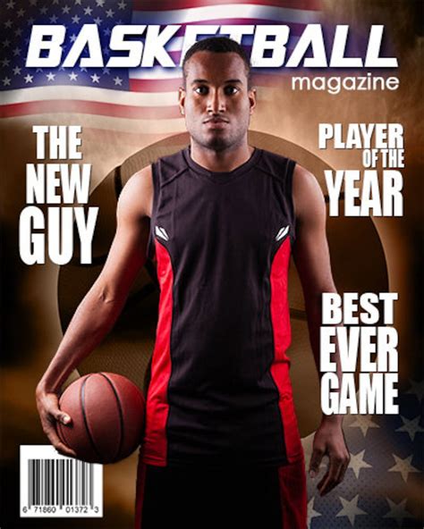 Basketball Magazine Cover Template Etsy Uk