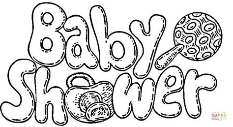 Dibujo De Fiesta Baby Shower Para Colorear Dibujos Para Colorear