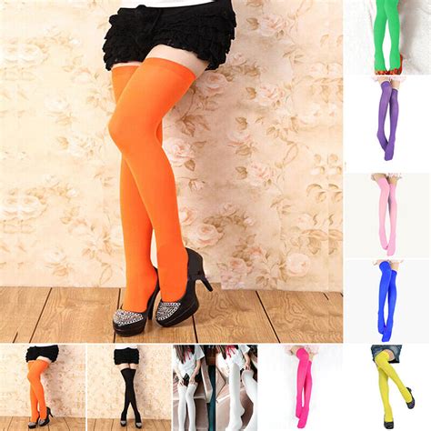 Women S Extra Long Boot Hosiery Socks Over Knee Thigh High School Girl Stocking Ebay