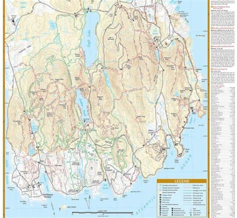 Acadia National Park Hiking Trail Map Windy Kakalina