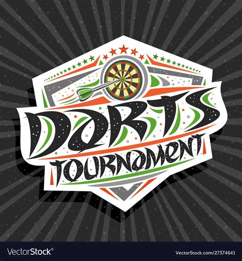 Logo For Darts Tournament Royalty Free Vector Image
