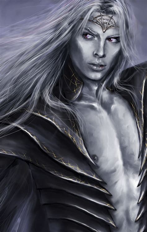 Drow Portrait By Kaprriss On DeviantArt Drow Male Badass Art Elf Art