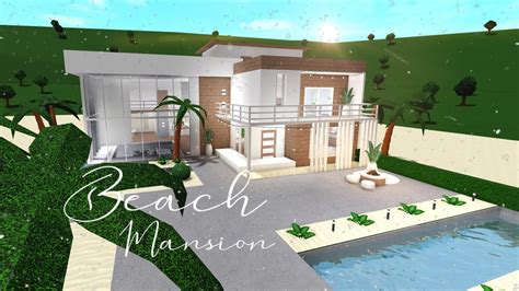 Bloxburg Beach Mansion 135k Youtube