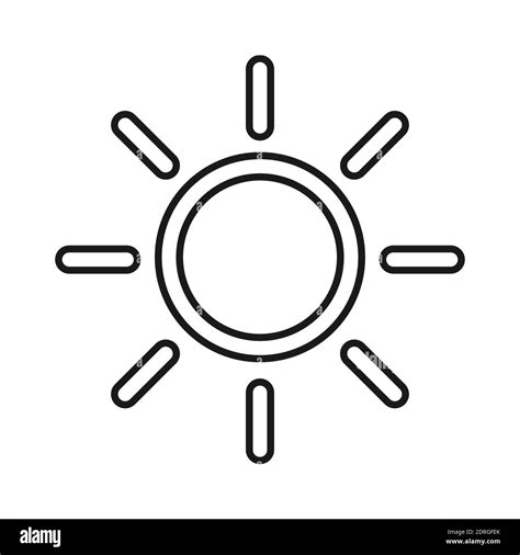 Brightness Intensity Icon Isolated Vector Symbol On White Background