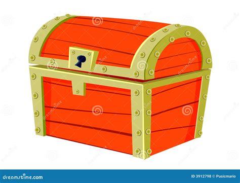 Red Pirate Chest For Treasure Stock Illustration Illustration Of